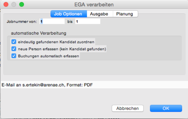 EGA verarbeiten
