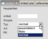 Auswahlliste ohne Edit